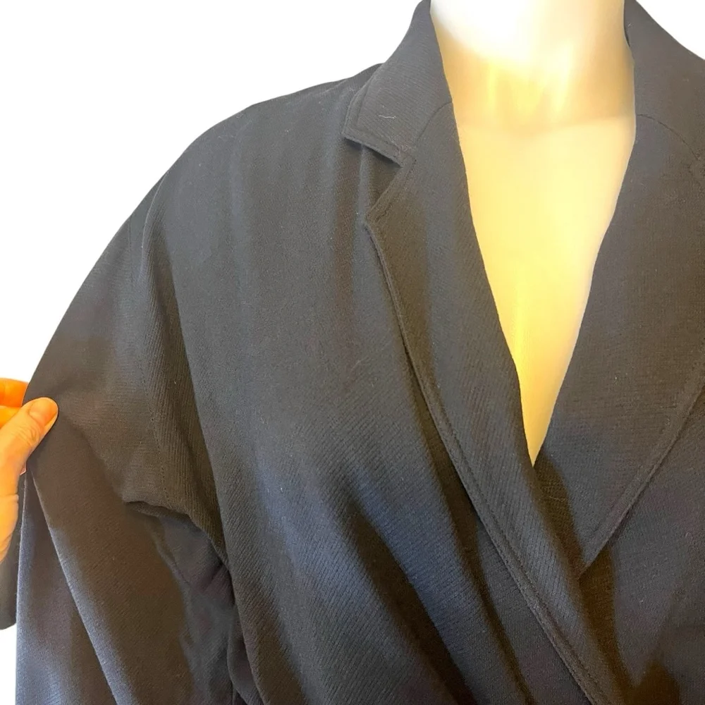 Louis Féraud Vintage Wool Wrap Dress, West Germany, 10, Black - Picture 5 of 16